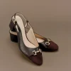 Agyness Suede u0026 Leather Slingback Heels