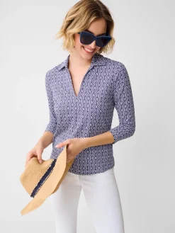 Aida 3/4 Sleeve Top in Riptide