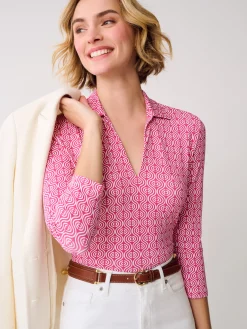 Aida 3/4 Sleeve Top in Riptide