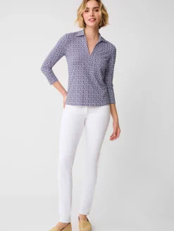 Aida 3/4 Sleeve Top in Riptide