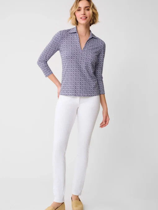 Aida 3/4 Sleeve Top in Riptide