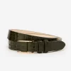 Allegra Leather Belt in Croc
