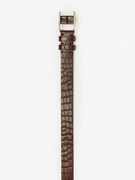 Allegra Leather Belt in Croc