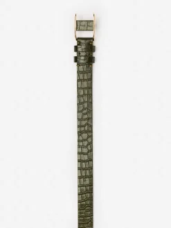 Allegra Leather Belt in Croc
