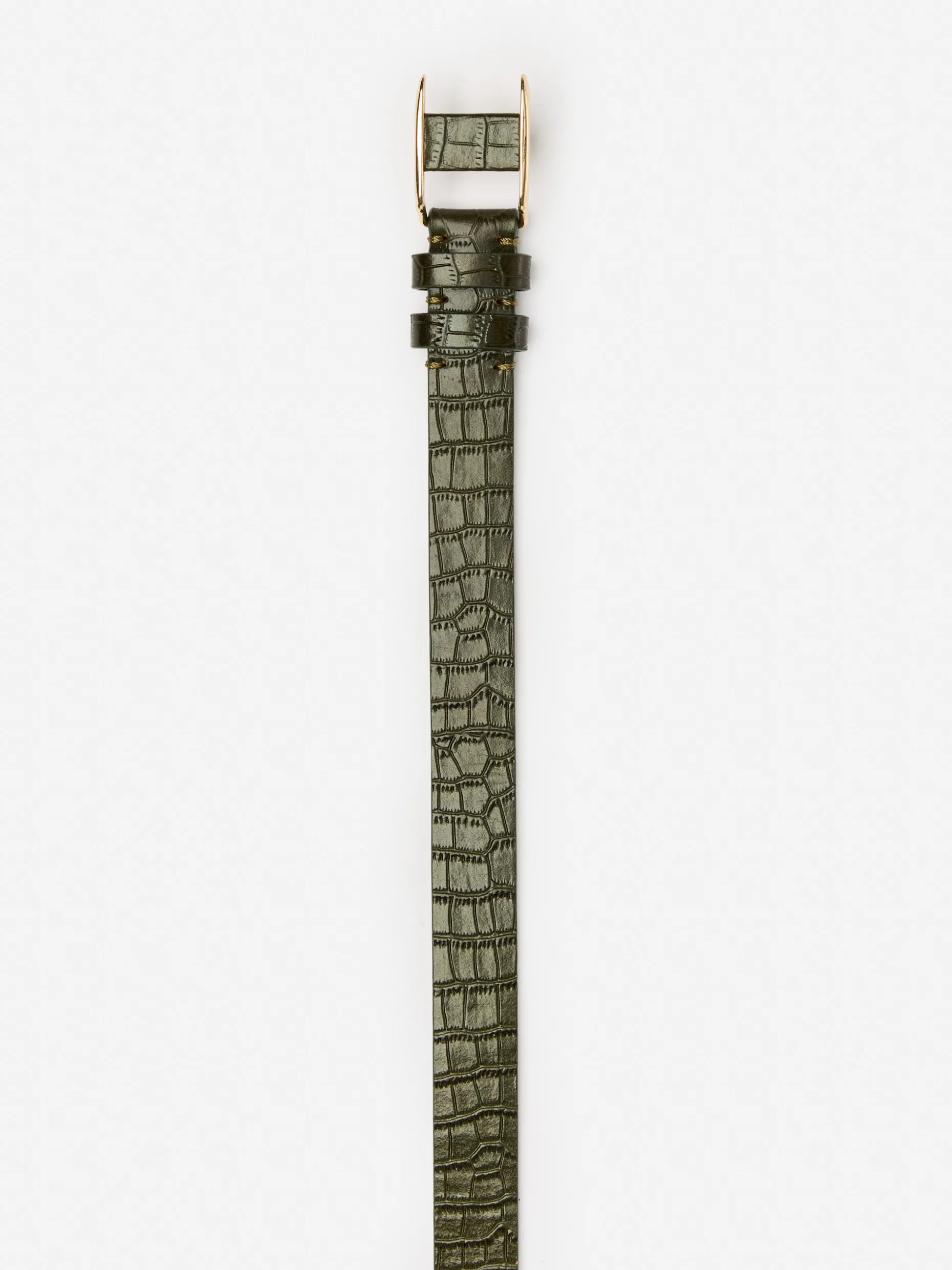 Allegra Leather Belt in Croc