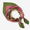 Amoura Silk Scarf in Verdant Garden Square