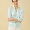 Brynn Linen Shirt in Stripe