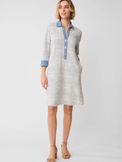 Bryony Dress in Plaid Jacquard