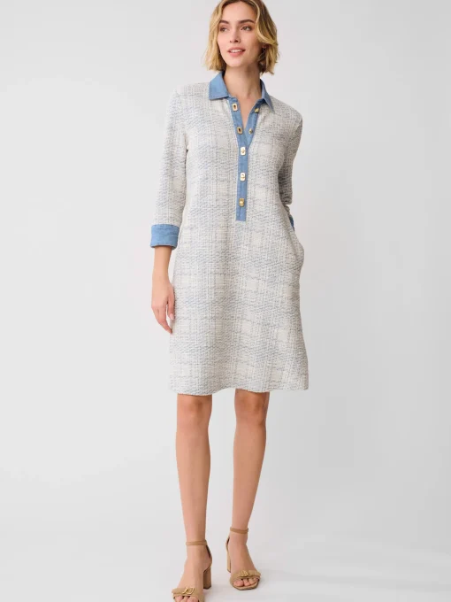 Bryony Dress in Plaid Jacquard