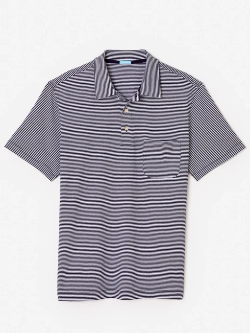 Callahan Cotton Polo in Stripe