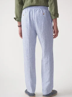 Callistair Linen Pants in Hairline Stripe