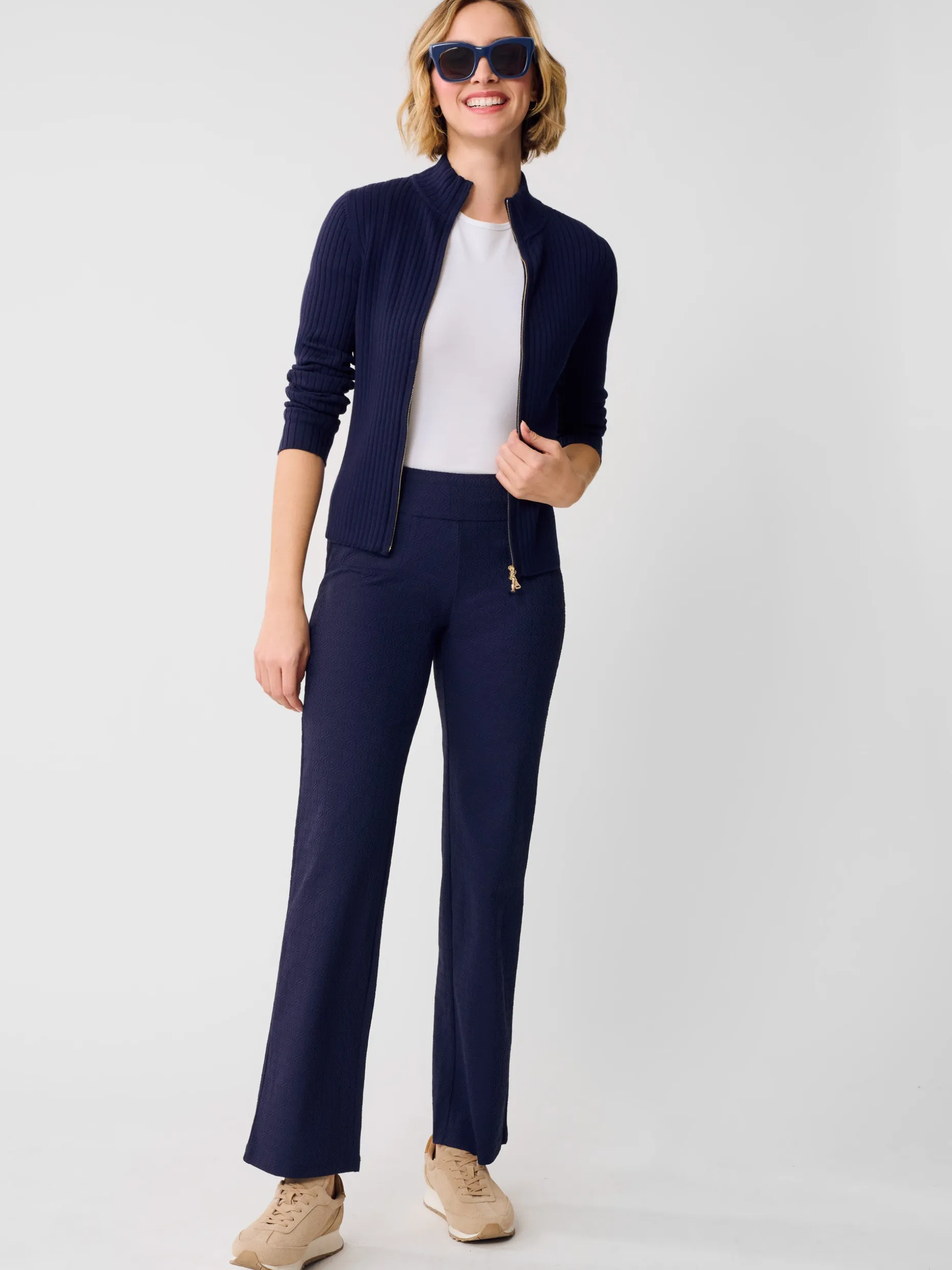 Carmel Pants in Riptide Jacquard