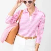 Court 3/4 Sleeve Polo in Santa Rosa Stripe