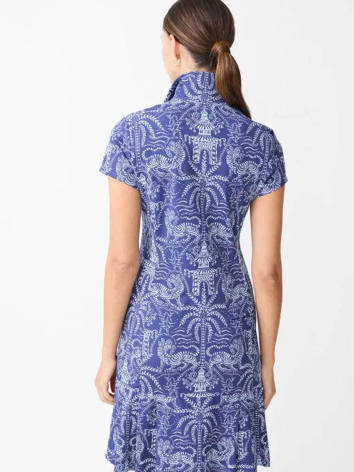 Dorte Dress in Tiger Damask
