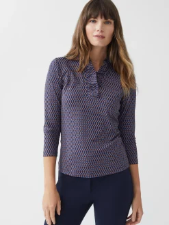 Durham Ruffle Top in Rubiks Check