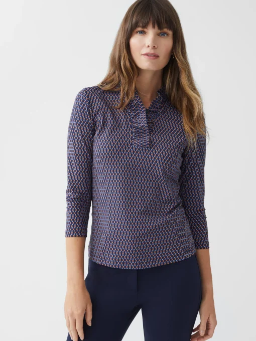 Durham Ruffle Top in Rubiks Check