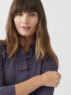 Durham Ruffle Top in Rubiks Check