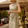 Elora Sleeveless Faux Suede Dress in Retro Sway