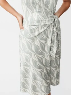 Elora Sleeveless Faux Suede Dress in Retro Sway
