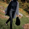 Frade Reversible Wool Coat in Houndstooth