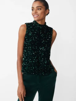 Leeza Sleeveless Sequin Top