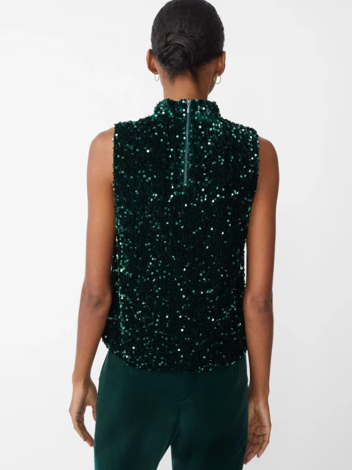 Leeza Sleeveless Sequin Top