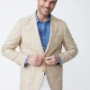 Lisbon Linen Sport Coat in Window Pane
