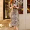 Louisa Dress in Pomegranate Grove