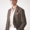 McCown Linen Sport Coat in Herringbone