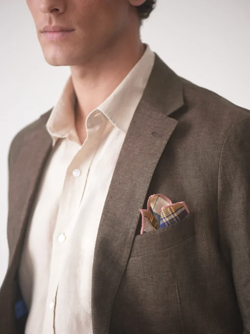 McCown Linen Sport Coat in Herringbone