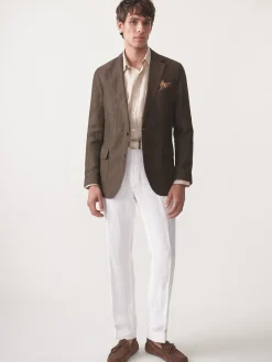 McCown Linen Sport Coat in Herringbone