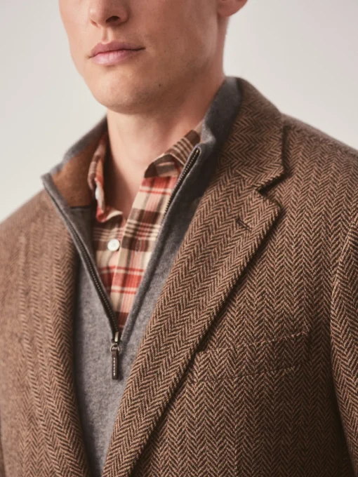 McCown Wool Sport Coat in Herringbone