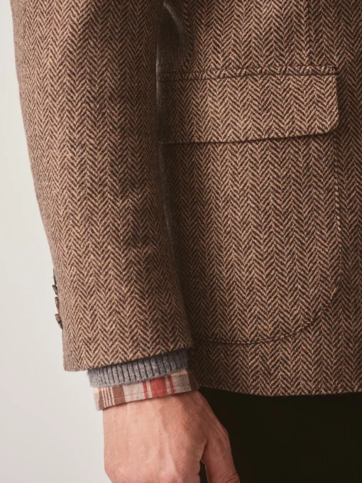 McCown Wool Sport Coat in Herringbone