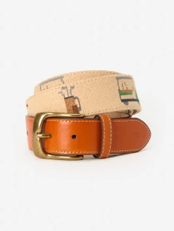 Needlepoint Belt in Golf
