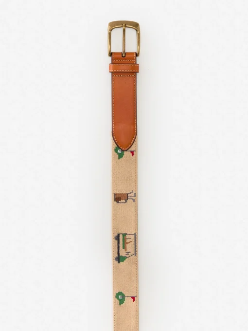 Needlepoint Belt in Golf