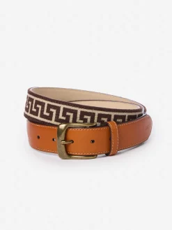 Needlepoint Belt in Greek Key