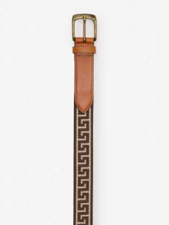 Needlepoint Belt in Greek Key
