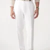Oxford Linen Pants in Herringbone