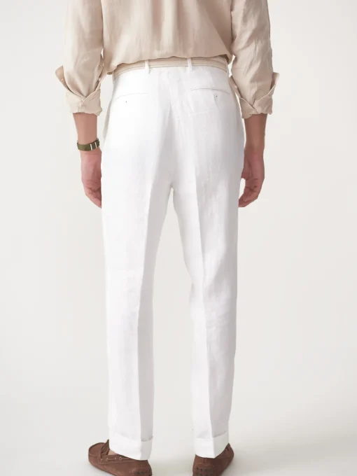 Oxford Linen Pants in Herringbone