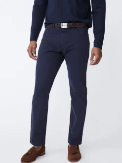 Parker 5-Pocket Straight Pants in Stretch Cotton Sateen