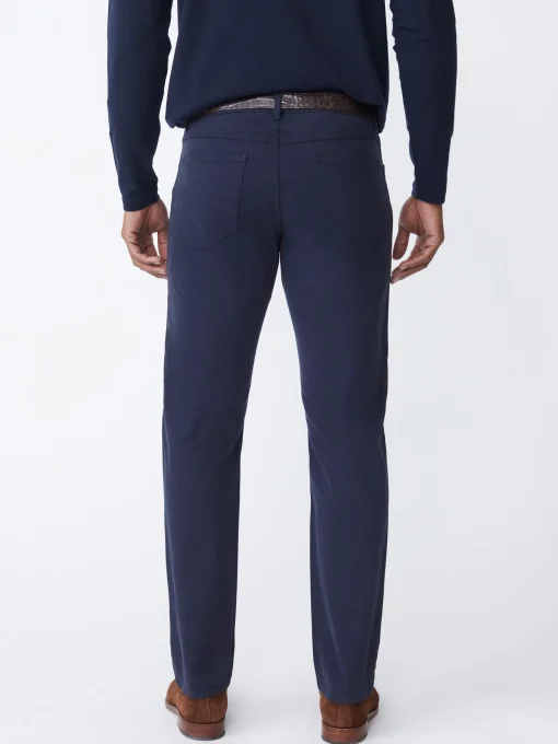 Parker 5-Pocket Straight Pants in Stretch Cotton Sateen