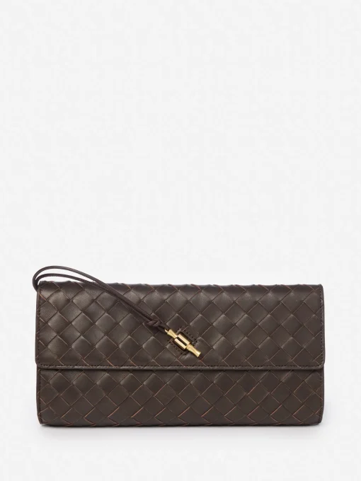 Pernille Woven Leather Clutch