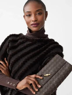 Pernille Woven Leather Clutch