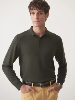 Savona Merino Wool u0026 Silk Polo Sweater