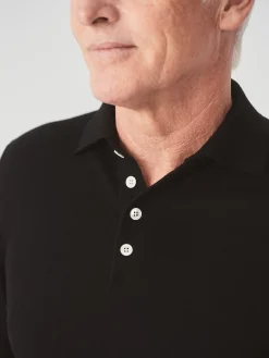 Savona Merino Wool u0026 Silk Polo Sweater
