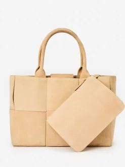 Tessare Woven Suede Handbag