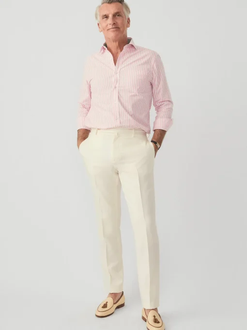 Wool Gaberdine Oxford Pants