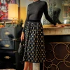 Wylde Skirt in Honeycomb Jacquard